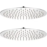 vidaXL Regenduschköpfe 2 Stk. Edelstahl Ø 30 cm