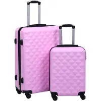 vidaXL Hartschalen-Trolley-Set 2 Stk. Rosa ABS