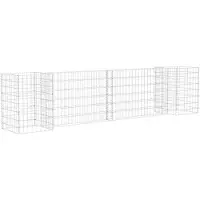 vidaXL H-förmiger Gabionen-Pflanzkorb Stahldraht 260x40x60 cm