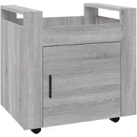vidaXL Bürowagen Grau Sonoma 60x45x60 cm Holzwerkstoff