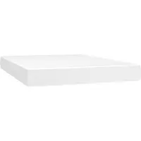 vidaXL Taschenfederkernmatratze Mittel Weiß 140x190x20 cm Kunstleder