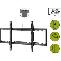 Goobay TV-Wandhalterung Basic FIXED (XL), für Fernseher von 43" bis 100" (109-254 cm) bis 75kg