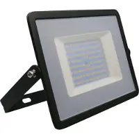 V-TAC VT-40101 100 W SMD-LED-Flutlicht, schwarzes Gehäuse – kaltweiß 6500 K, E-Serie, ultraflach, IP65 – Artikelnummer 215966