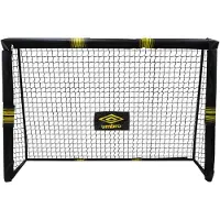 Umbro Fußballtor - Fußballtor 240 x 160 x 85 cm - Fußballtor groß - Outdoor-Spielzeug für Kinder und Erwachsene - schneller Aufbau - Fußball-Trainingstor - Metall - Schwarz/Gelb