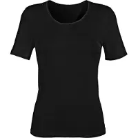 Mey T-Shirt "Emotion", Damen, Gr. 48, schwarz, Feinripp, Obermaterial: 50% Viskose, 46% Polyamid, 4% Elasthan, schmal hüftbedeckend, Rundhals, Shirts T-Shirt, Ohne auftragende Seitennähte