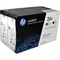 HP 26X 2er-Pack Schwarz Original LaserJet Tonerkartuschen mit hoher Reichweite, 18000 Seiten, Schwarz, 2 Stück(e)