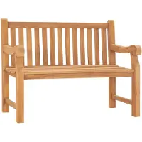 vidaXL Gartenbank 114 cm Massivholz Teak