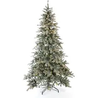 Evergreen künstlicher Weihnachtsbaum Fichte Frost grün 210 cm mit Lichterkette