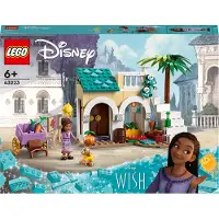 LEGO 43223 Disney Wish Asha in der Stadt Rosas, Wish-Film-Set mit Marktplatz, Asha-Minipuppe, Valentino als Spielzeug-Ziege und Stern-Figuren, Geschenk für Kinder ab 6 Jahren, Mädchen und Jungen