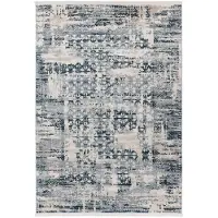 Kayoom Teppich "Adela 325", blau, B:80cm H:13mm L:150cm, Polypropylen, Teppiche, Teppich, ca. 575.000 Points/qm, Vintage Look, hochwertig