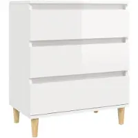 vidaXL Sideboard Hochglanz-Weiß 60x35x70 cm Holzwerkstoff