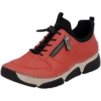 Rieker Damenschuhe Schnürschuhe Sportive Rot Freizeit