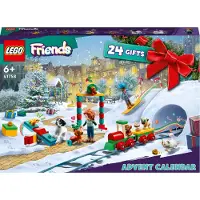LEGO 41758 Friends Adventskalender 2023, Weihnachtskalender mit 24 Geschenken, darunter 8 Tier-Figuren, 2 Mini-Puppen und festliches Spielzeug, Advents-Geschenke zu Weihnachten für Kinder