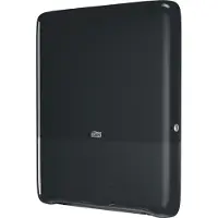 Tork PeakServe Mini Endlos Handtuchspender, H5, Platzsparender Papierhandtuchspender im schlanken Design, Maße (B x H x L): 10,1 x 49,1 x 36,7 cm, Farbe: schwarz