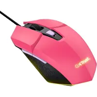 Trust GXT 109P FELOX, Beidhändig, USB Typ-A, 6400 DPI, Pink
