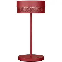 HELL LED-Tischleuchte Mesh Akku, Höhe 30 cm, indischrot