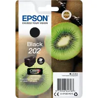Epson Kiwi Singlepack Black 202 Claria Premium Ink, Standardertrag, Schwarz, Tinte auf Pigmentbasis, 6,9 ml, 1 Stück(e), 250 Seiten