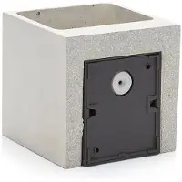 LUCANDE Betongraue LED-Außenwandlampe Riak