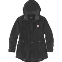 Carhartt Loose Fit Weathered Duck Damen Mantel (Black,XS)