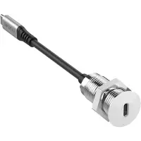 VivoLink PROUSBCMF0.3SOCKET-W, 0,3 m, USB C, USB C, USB 3.2 Gen 2 (3.1 Gen 2), Weiß