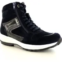 Xsensible Stiefelette Bergamo aus Nubukleder in Dunkelblau mit dezenten Applikationen