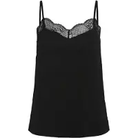 Pieces Trägertop "PCTIFFANY STRAP LACE TOP WVN NOOS BC" Kunstfaser, regular fit