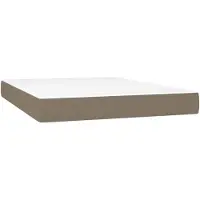 vidaXL Taschenfederkernmatratze Mittel Taupe 140x190x20 cm Stoff
