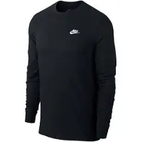 Nike Herren Langarmshirt Club AR5193-010 L - BLACK/WHITE - L
