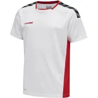 Hummel Authentic Polyester kurzarm Trikot Kinder white/true red 140