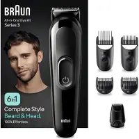 Braun MGK3420, Schwarz, Rechteck, 1 mm, 2,1 cm, Universal, Bart, Gesicht