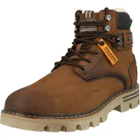 Dockers by Gerli by Gerli Herrenschuhe Warmfutter Schnürstiefel Braun Freizeit