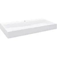 vidaXL Waschbecken 100 x 46 x 11 cm Mineralguss/Marmorguss Weiß