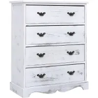 VD Home Furnishing Schubladenkommode Weiß 60x30x75 cm Holz