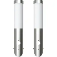 vidaXL Gartenleuchten 2 Wandlampen mit Bewegungsmelder