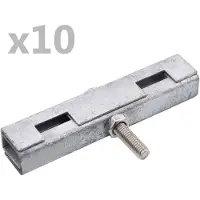 vidaXL U-Mattenverbinder 10 Sets Silbern