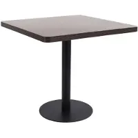 vidaXL Bistrotisch Dunkelbraun 80x80 cm MDF