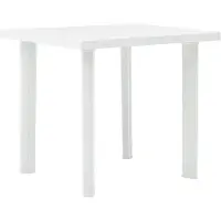 vidaXL Gartentisch Weiß 80x75x72 cm Kunststoff