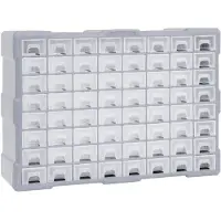vidaXL Multi-Schubladen-Organizer mit 64 Schubladen 52x16x37,5 cm