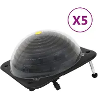 vidaXL Solarkugel Poolheizung 5 Stk. 75x75x36 cm HDPE Aluminium