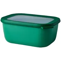 Mepal Frischhaltedose cirqula rechteckig, 1500 ml, Auslaufsichere Multischüssel mit Deckel, Farbe: vivid green
