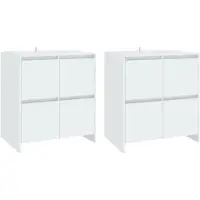 vidaXL Sideboards 2 Stk. Weiß 70x41x75 cm Holzwerkstoff