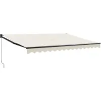 vidaXL Markise Einziehbar Creme 4,5x3 m Stoff und Aluminium
