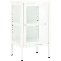 vidaXL Sideboard 38x35x70 cm Metall und Glas