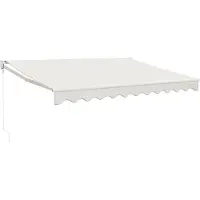 vidaXL Markise Einziehbar Creme 3x2,5 m Stoff und Aluminium