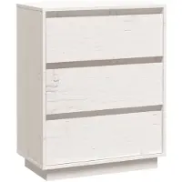 vidaXL Sideboard Weiß 60x34x75 cm Massivholz Kiefer