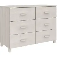 vidaXL Sideboard HAMAR Weiß 113x40x80 cm Massivholz Kiefer