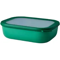 Mepal Frischhaltedose cirqula rechteckig, 2000 ml, Auslaufsichere Multischüssel mit Deckel, Farbe: vivid green