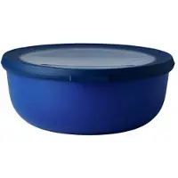 Mepal Frischhaltedose cirqula rund, 1250 ml, Auslaufsichere Multischüssel mit Deckel, Farbe: vivid blue