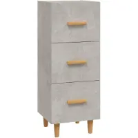 vidaXL Sideboard Betongrau 34,5x34x90 cm Holzwerkstoff