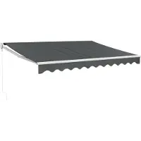 vidaXL Markise Einziehbar Anthrazit 3x2,5 m Stoff und Aluminium